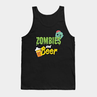 Zombies and beer Tank Top